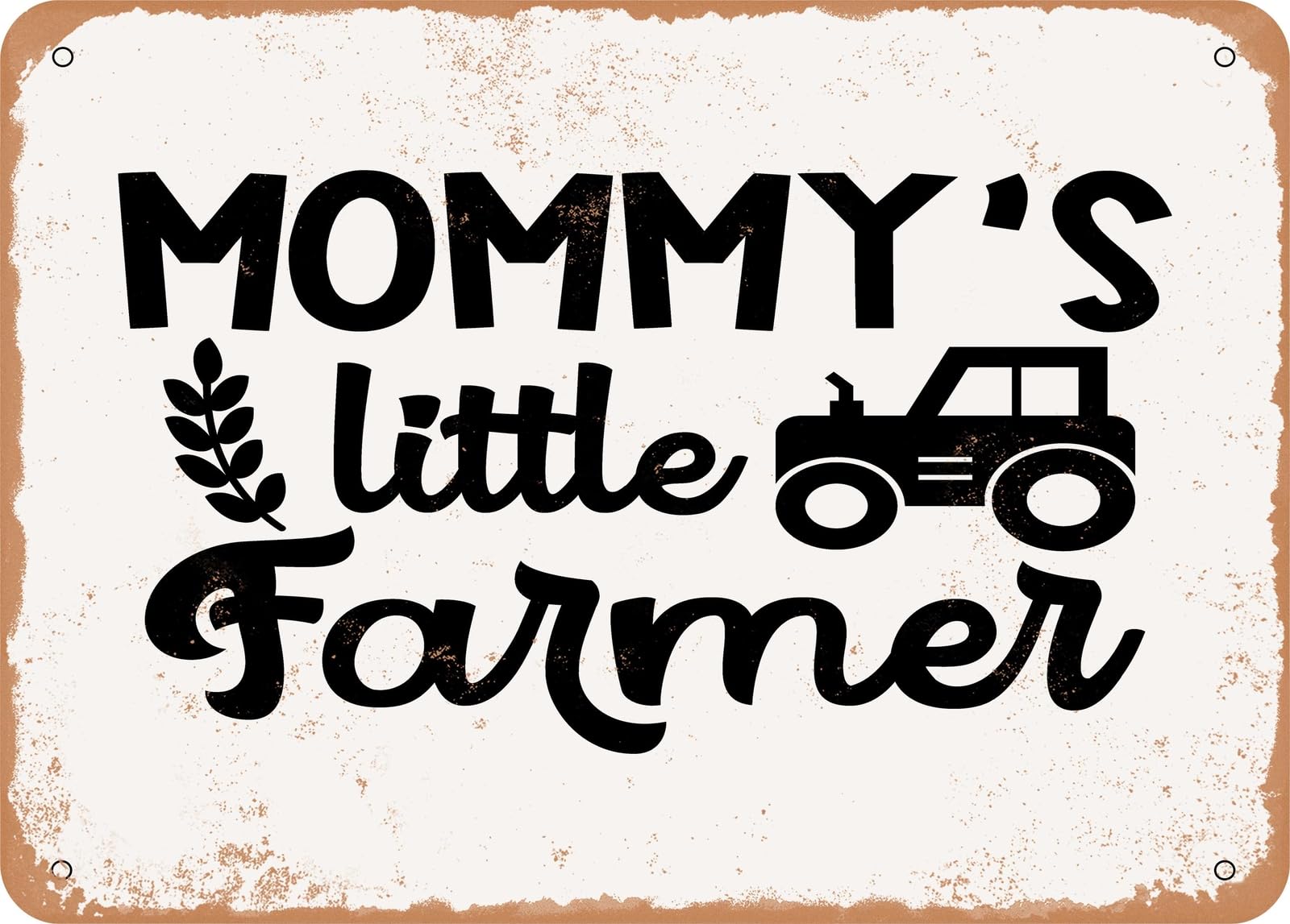 Miaomansenstore Metal Sign - Mommy's Little Farmer - Vintage Look Sign Home Decor