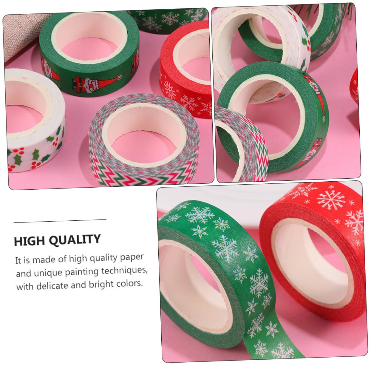 Angoily 24 Rollen Weihnachts Washi Tape mit Bunten Mustern Vielseitig für DIY Geschenkverpackungen Scrapbooking Planer und Kreative Dekoration Handlich und Vielfältig Einsetzbar