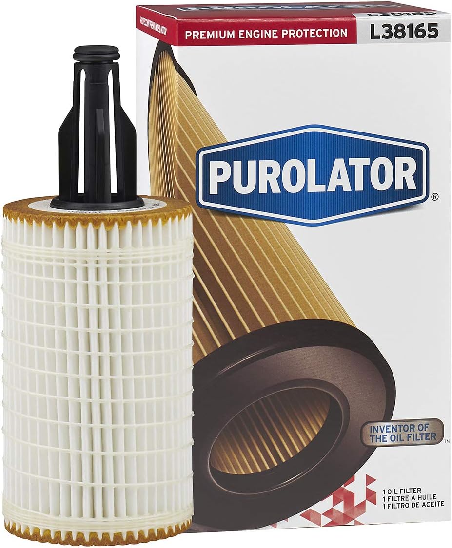 Purolator L38165 Premium Engine Protection Cartridge Oil Filter Compatible With Mercedes-Benz E350, GLE350, ML350, GLK350, S550, GLS450, C300, GL450, E400, CLS550, C43, E450 and GL550