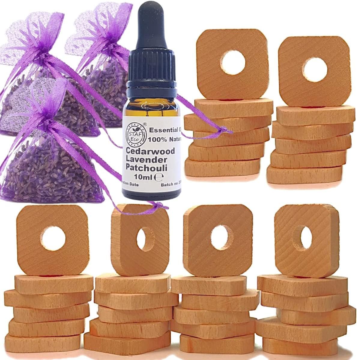 Zidina© Anti Mites Textiles Pack De 30 Anneaux Anti Mites Vetements