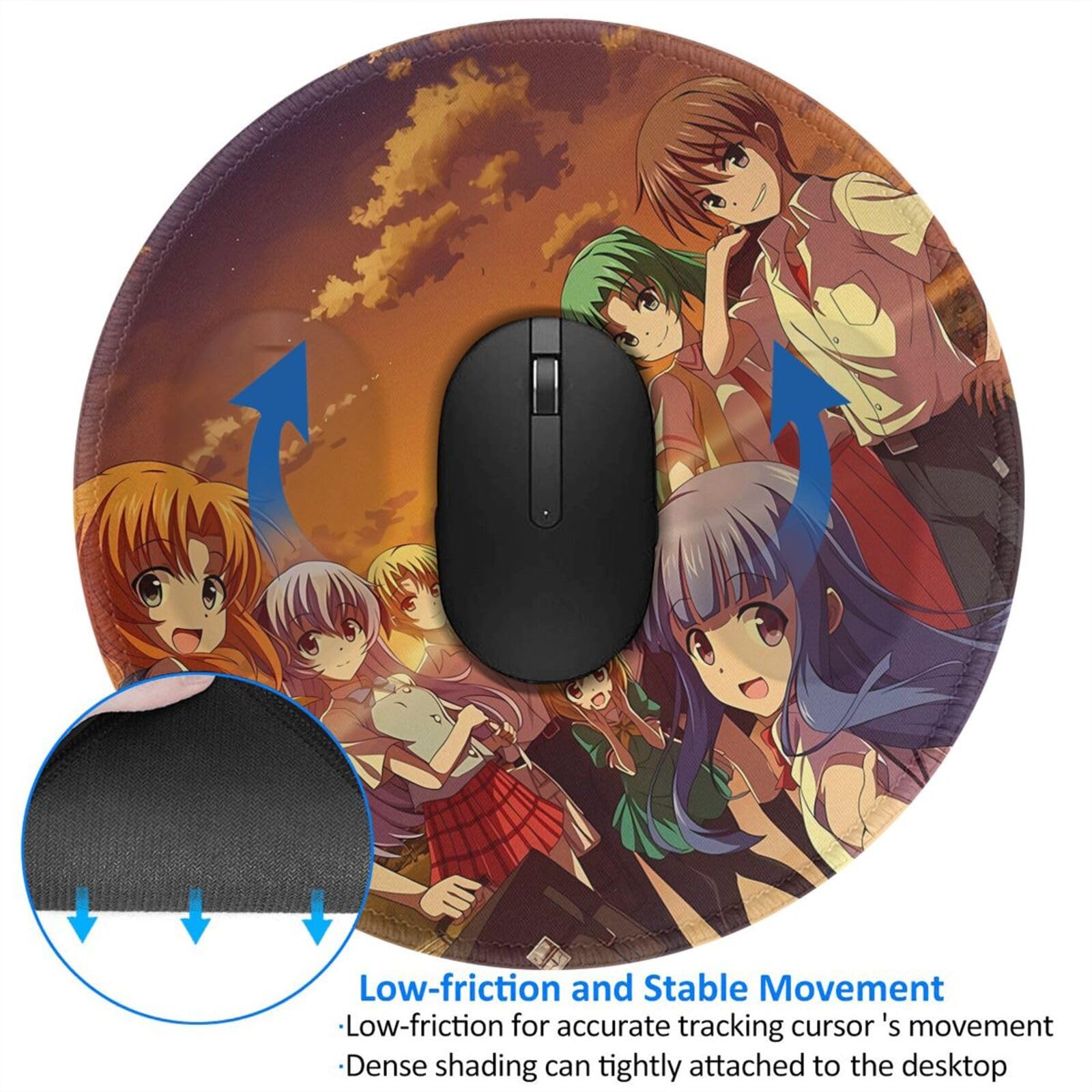 Amazon.co.jp: ひぐらしのなく頃に 丸形 ゲーミングマウスパッド