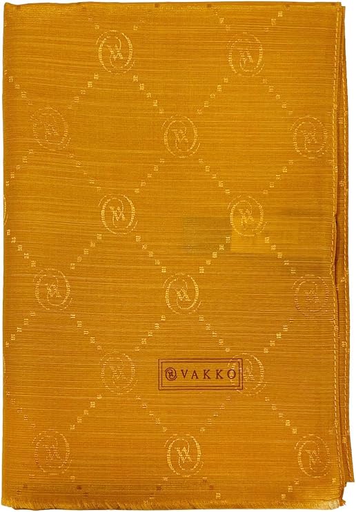 Vakko Pamuk İpek Şal - Monogram - Bal Köpüğü