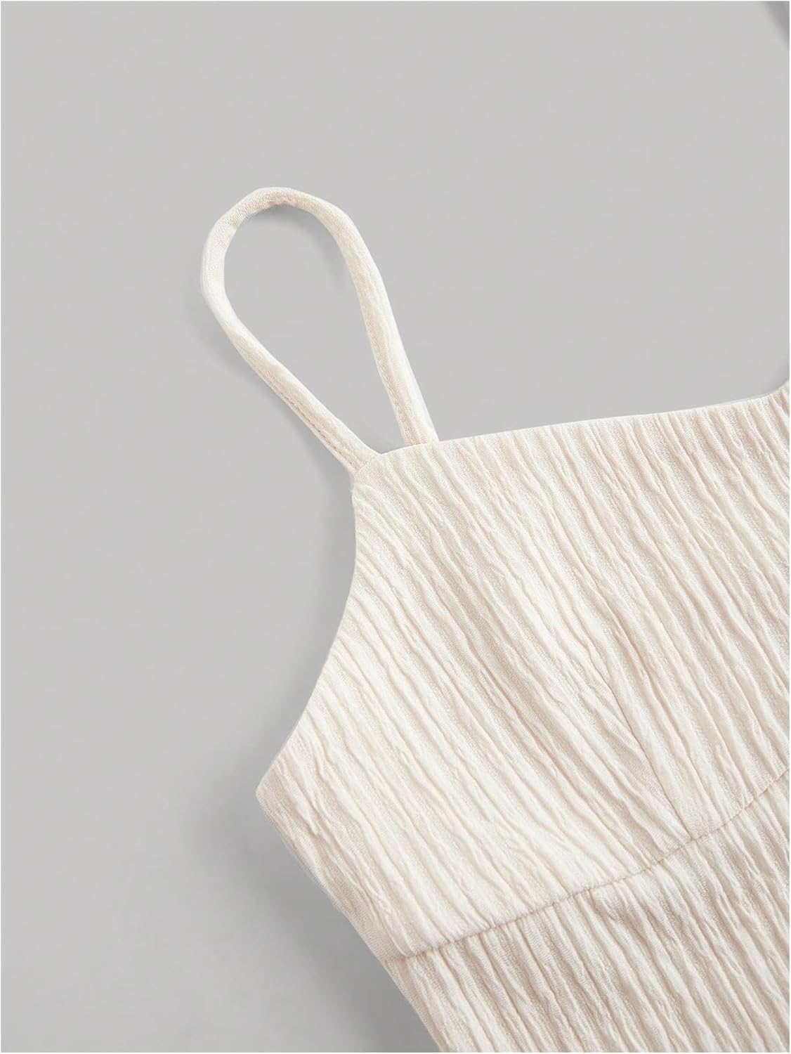 WDIRARA Women's 2 Piece Outfits Skirt Set Cami Top and Ruffle Hem A Line Skirt Matching Set - Image 3