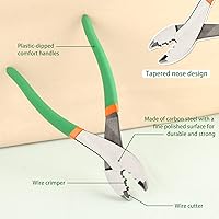 Vista 3 de SPEEDWOX Herramienta de prensado de corte de alambre Alicates eléctricos Alicates Crimper Cutter Alicates de crimpado de terminales eléctricos