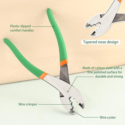 Miniatura 3 de SPEEDWOX Herramienta de prensado de corte de alambre Alicates eléctricos Alicates Crimper Cutter Alicates de crimpado de terminales eléctricos con