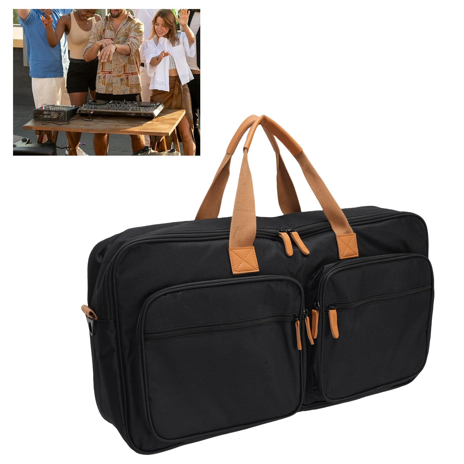 Goshyda DJ Controller Borsa con Due Tasche Esterne per DDJ FLX4, DDJ SB3, DDJ SB2, DDJ 400, DDJ RB DJ, Manici per Impugnatura e Imbottitura a Spalla Regolabile