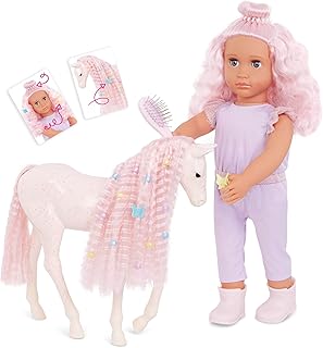Our Generation 8-inch Doll & Foal Hair Play Set, Elara & Lumina