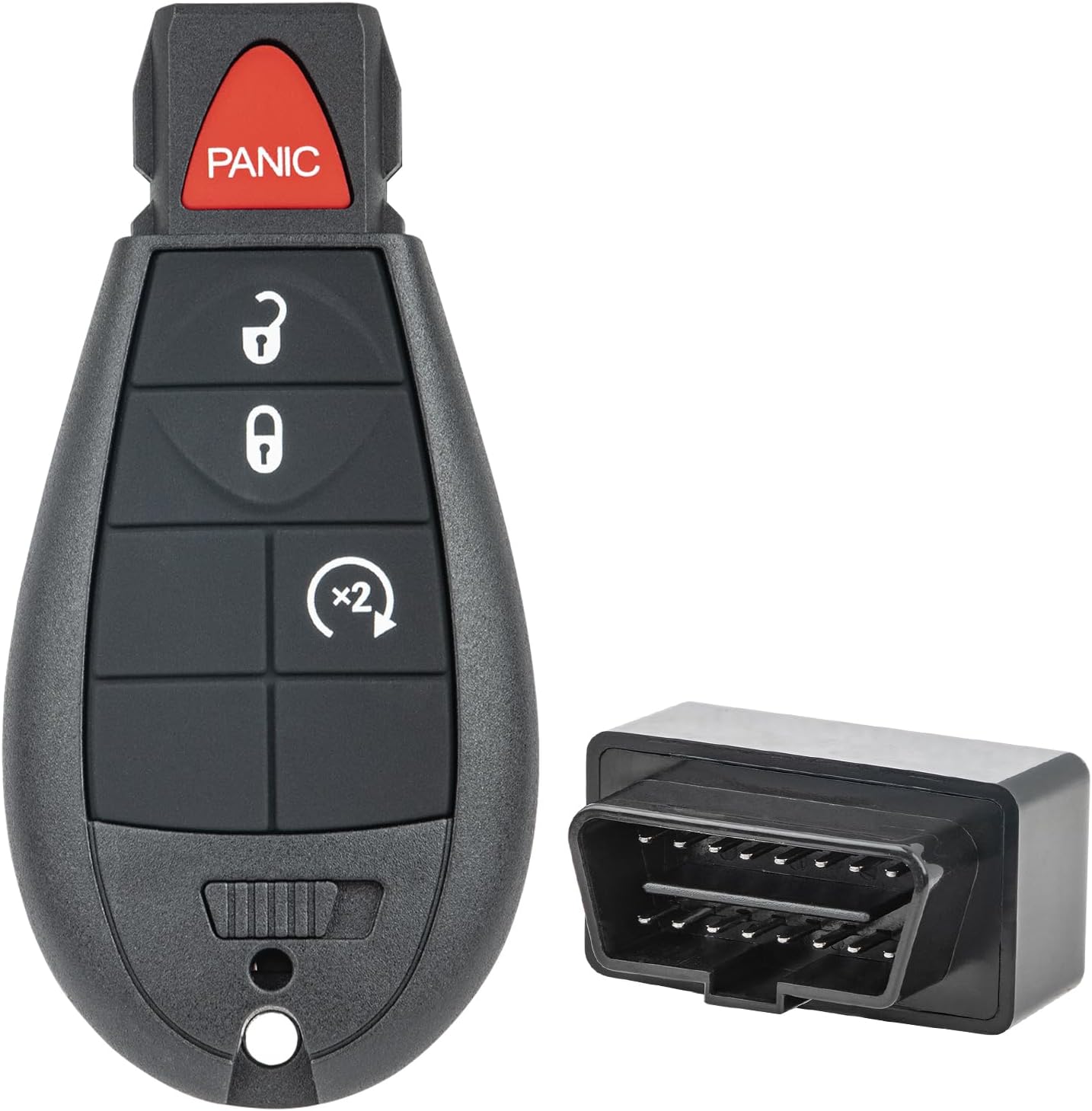 Vurkcy Key Fob Kit Replacement for 2013-2021 Dodge Ram 1500/13-18 Ram 2500 3500 4500 5500 Car Keyless Entry Remote Control, GQ4-53T, 4 Buttons