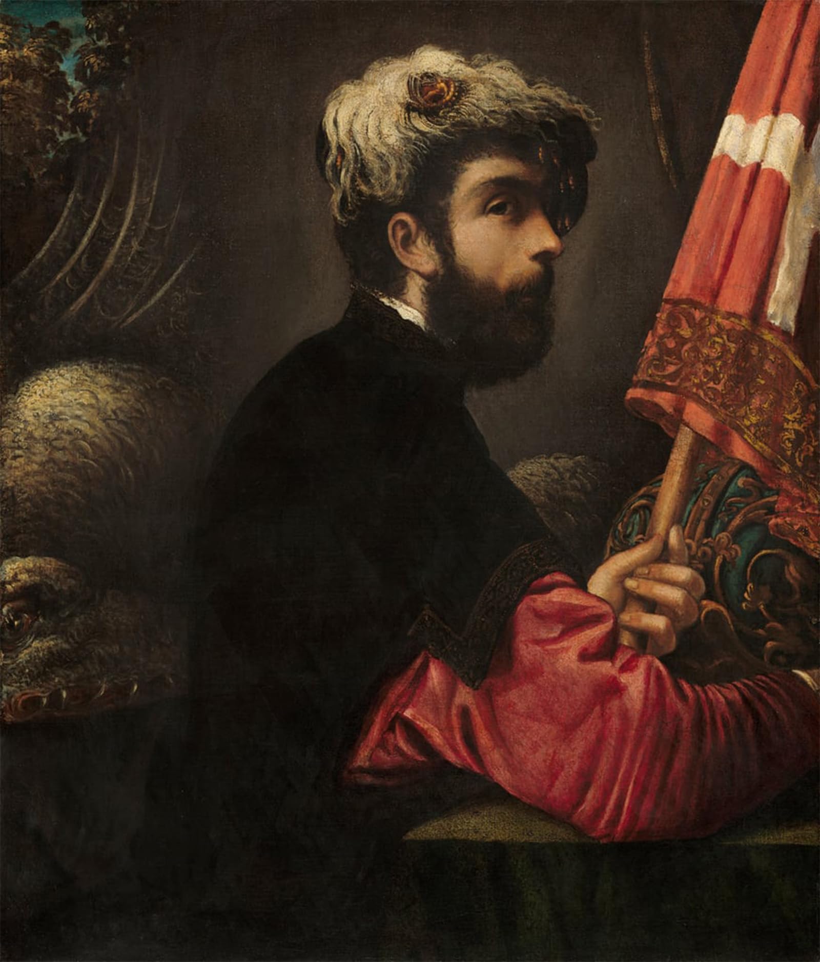ARTXLXXBN Famous Painting Canvas Artwork Graffiti Print Portrait of a Man As Saint George by Jacopo Robusti Tintoretto Portrait Canvas Image for Home Decor 60x90cm