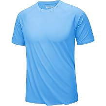 KEFITEVD Mens UPF 80+ Swim Shirts Short Sleeve UV SPF Shirt Quick Dry Rashguard Sun Tee Lightweight Workout T-Shirts