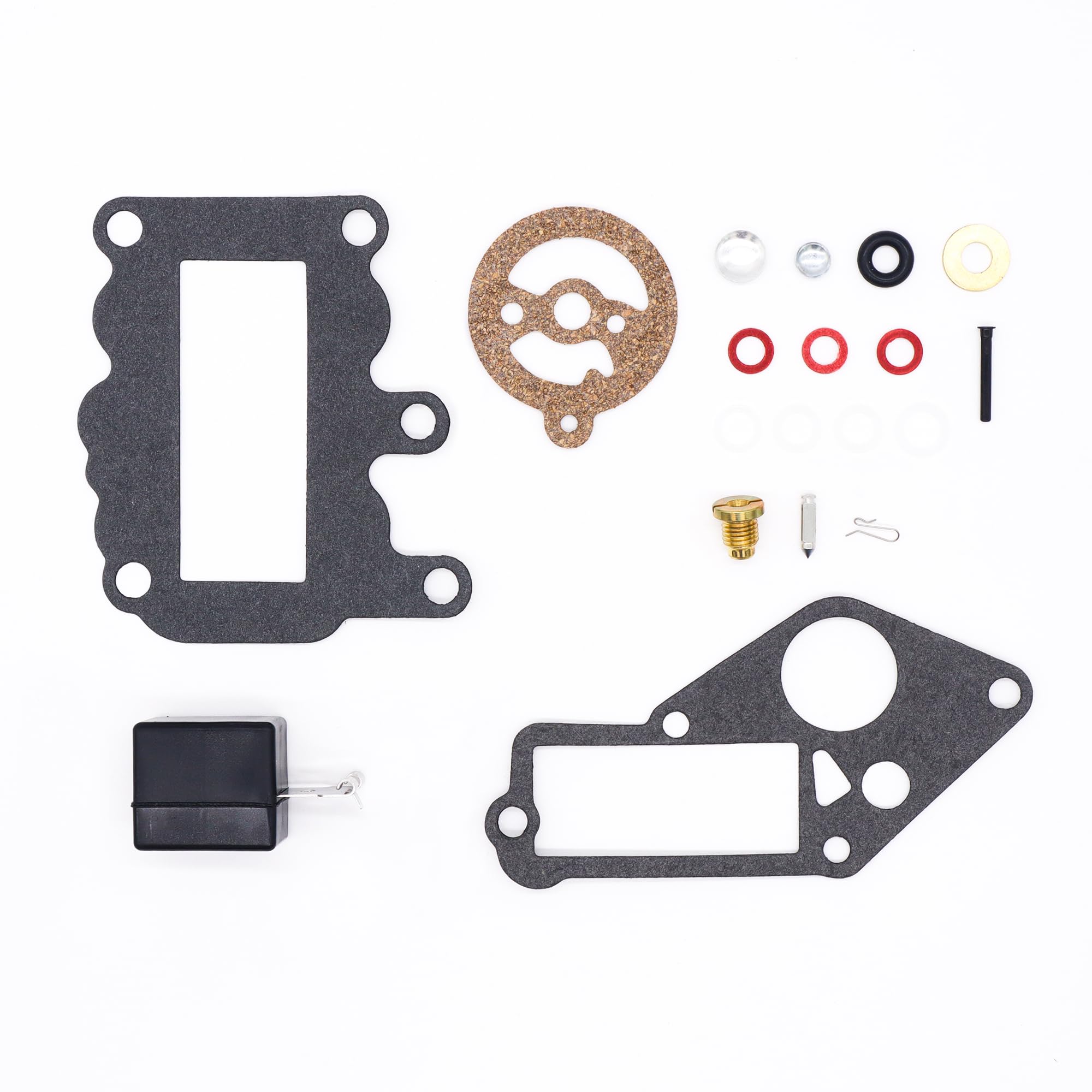 OXCANOCarburetor Repair Rebuild Kit 382048 Compatible with Johnson Evinrude 9.5 HP BRP OMC SysteMatched 1964-1973