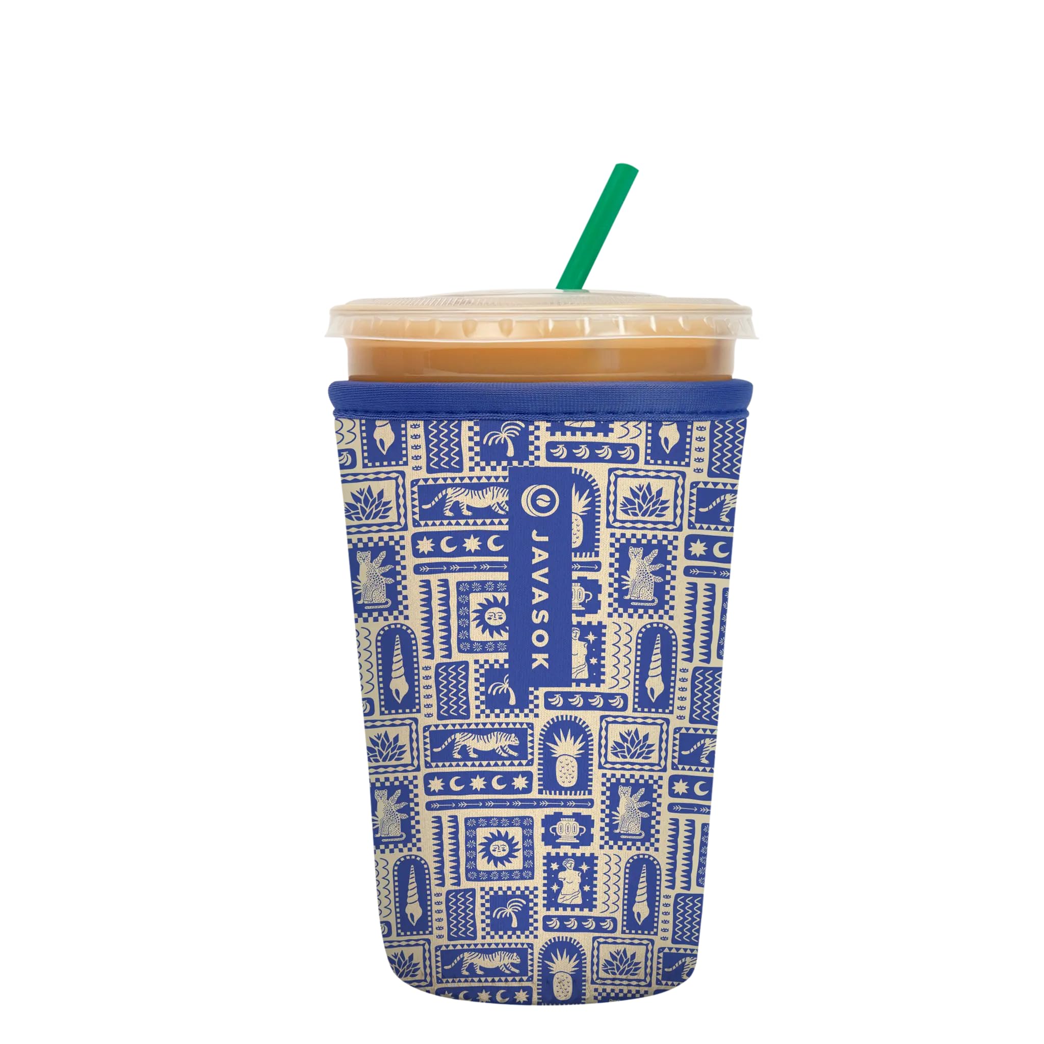 Sok It JavaSok Iced Coffee &amp; Cold Soda Insulated Neoprene Cup Sleeve (Off the Grid, Medium: 22-28oz)