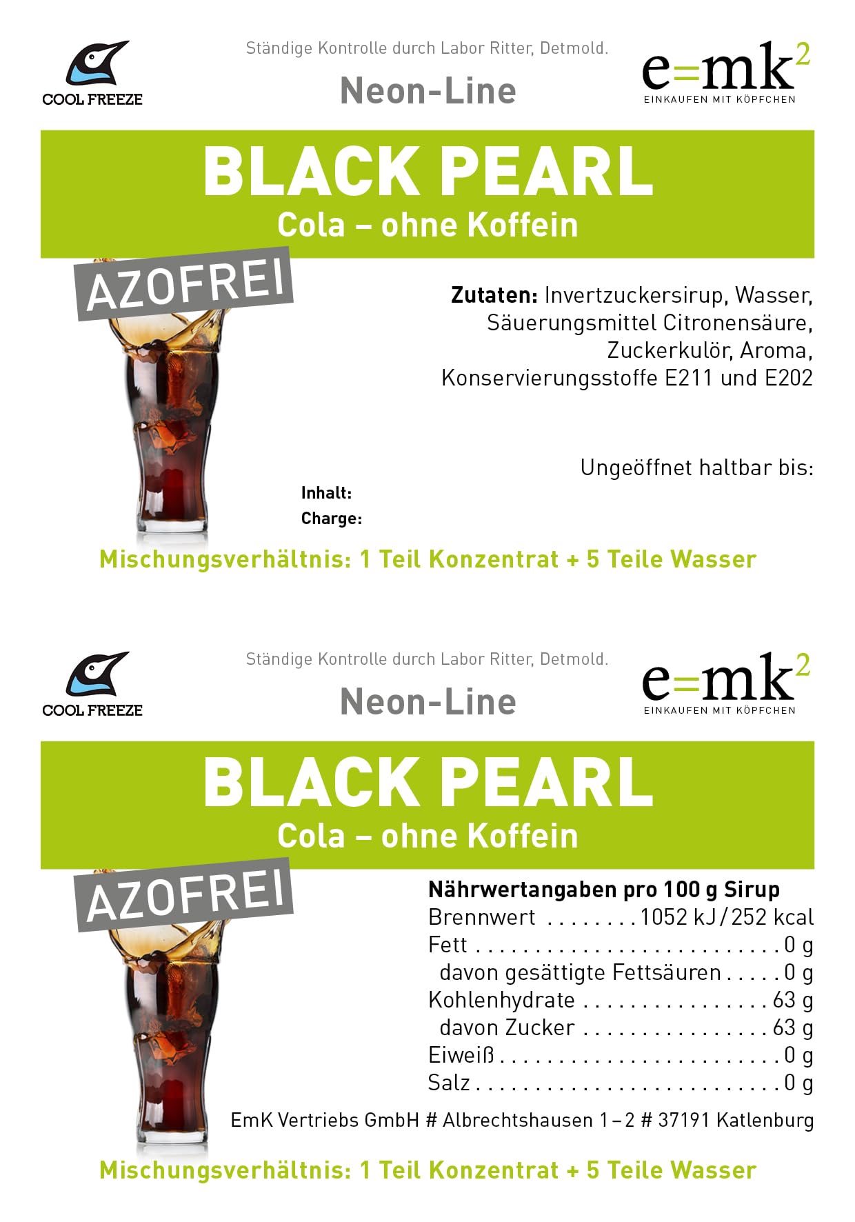 Sirop de glace slush | Cola doux | Concentré 1:5 | Bidon de 5 litres | Sans azo-glycérine | Convient pour machine à granité Ninja | Qualité supérieure directement du fabricant