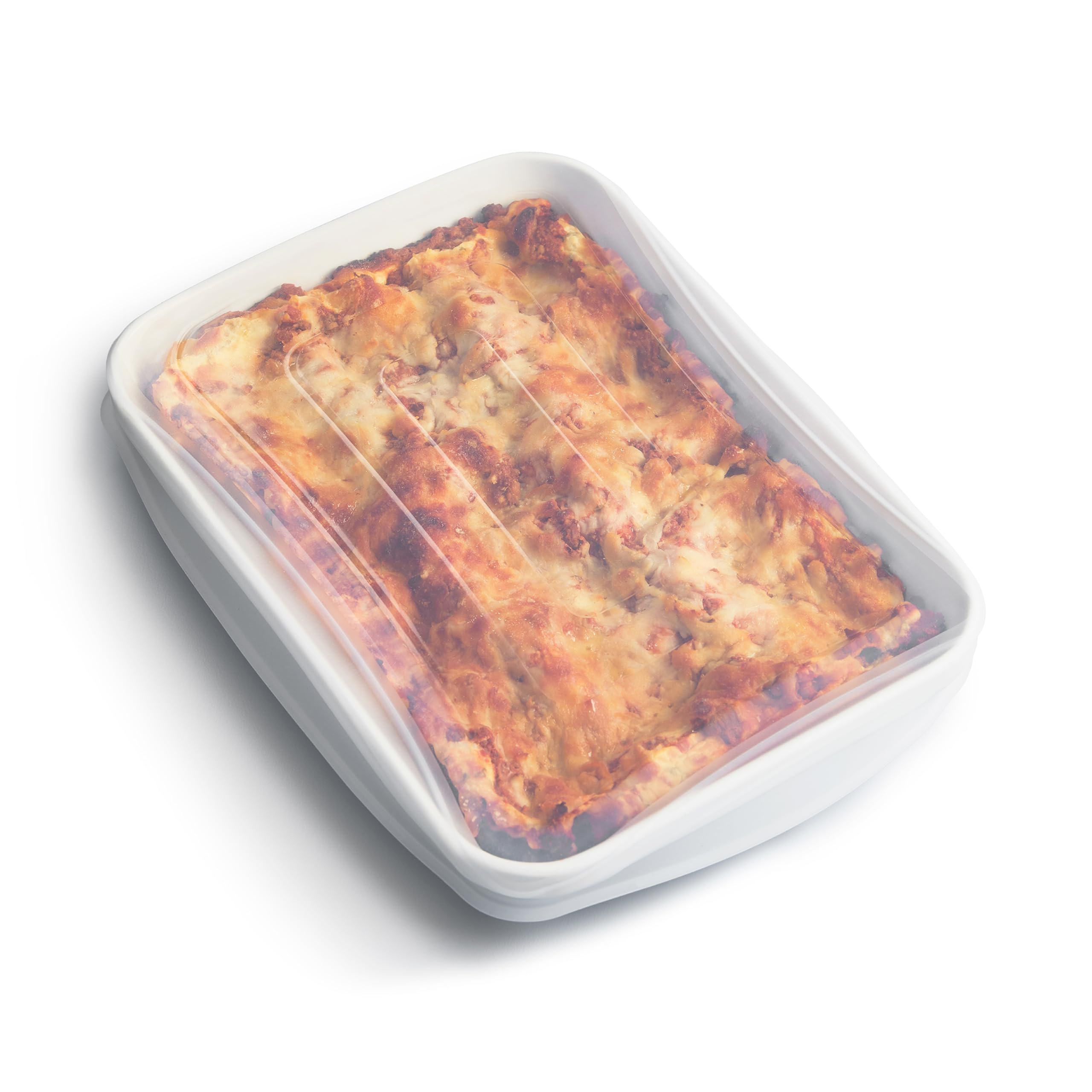 Reusable Silicone Stretch Lid for Casseroles, Pans, Baking Dishes–Rectangle Replacement Lid, 9”x13”, Stretchable, Leak-free, Microwave Safe, Dishwasher Safe, Food Cover, Eco-Friendly, Clear