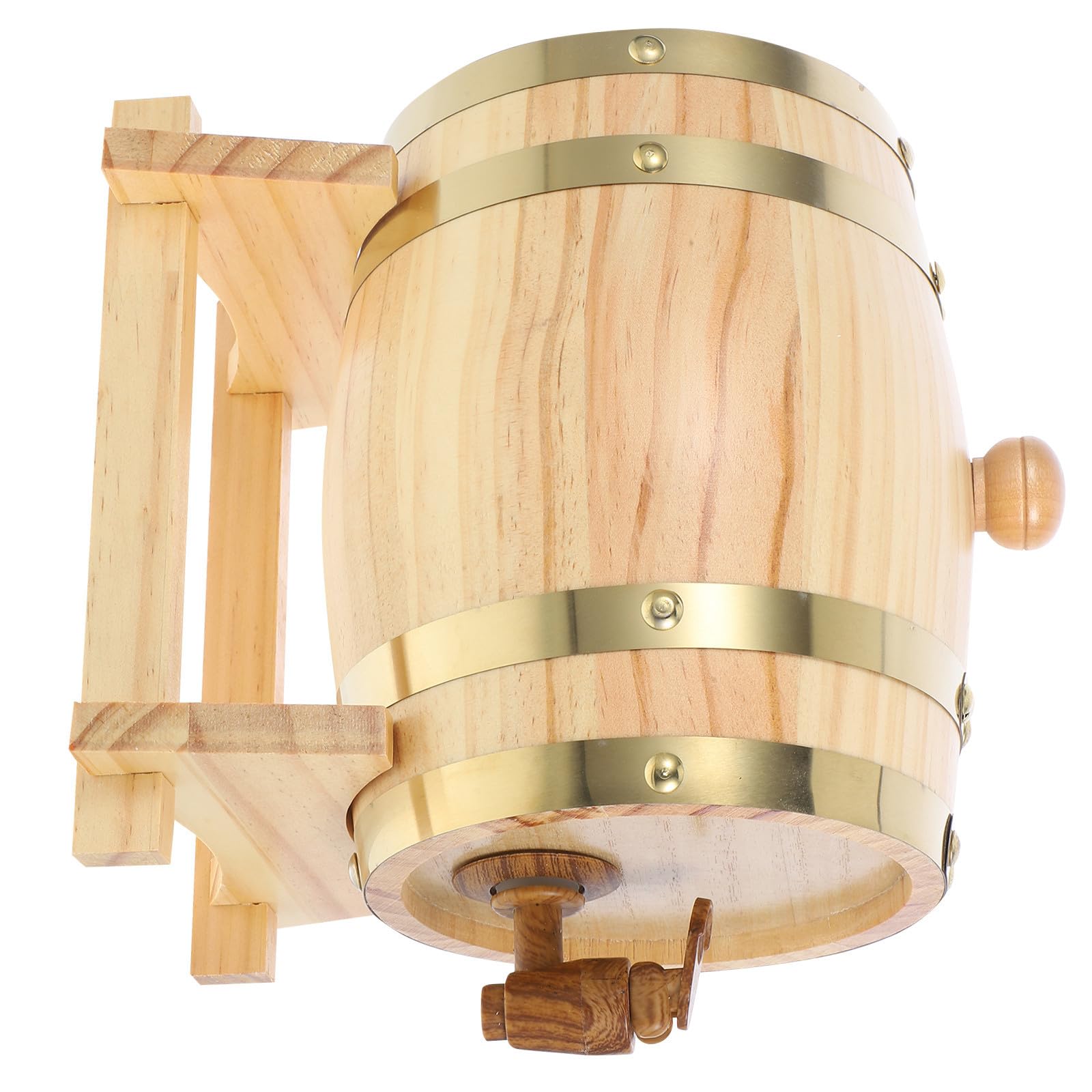 Barril de Madera de 1,5 L para Vino y Cerveza, Uso Doméstico