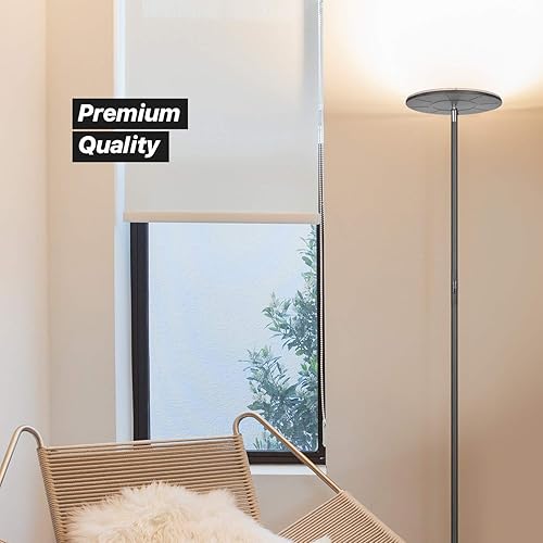 Vista 15 de Brightech - Sky 30 Flux Edition - Lámpara de pie LED Torchiere - LED superbrillante de 30 vatios - Ajuste de la temperatura de color a 3 niveles