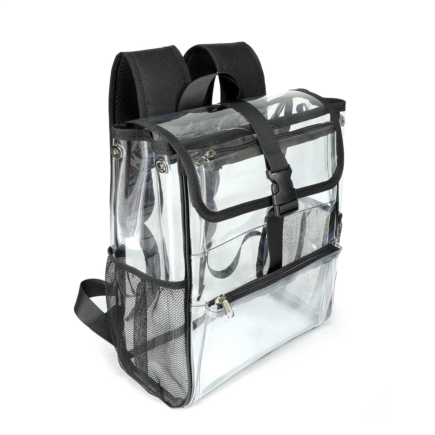 SPODEARS Clear Backpack Stadium Approved, Multi-Pocket Transparent PVC Bag for Concerts, Sports, Travel, 12x6x12 - Image 9