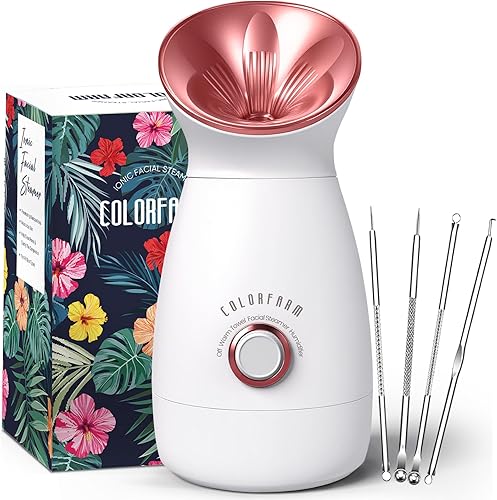 Miniatura 17 de Vaporizador facial nano-iónico, vapor caliente para sauna o SPA casero, humidificador, atomizador, para hombres y mujeres, humectante, destapa