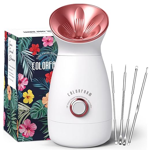 Facial Steamer Nano Ionic Hot Mist Face Steamer Home Sauna SPA Face Humidifier Atomizer for Women Men Moisturizing Unclogs Pores Spa Quality