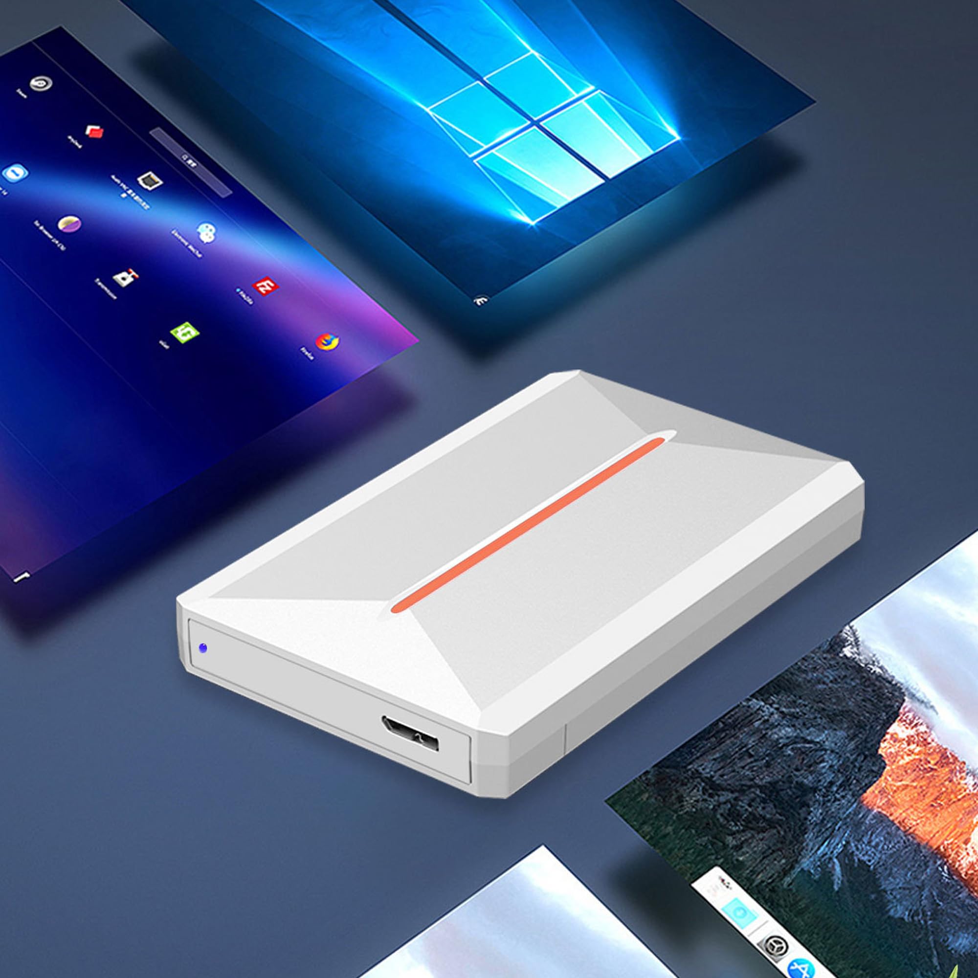 Unidad externa de estado sólido de 2 TB de alta velocidad, disco duro externo portátil delgado de hasta 5 Gbps, USB 3.0, Plug and Play, compatible con discos duros SATA de 2.5 pulgadas