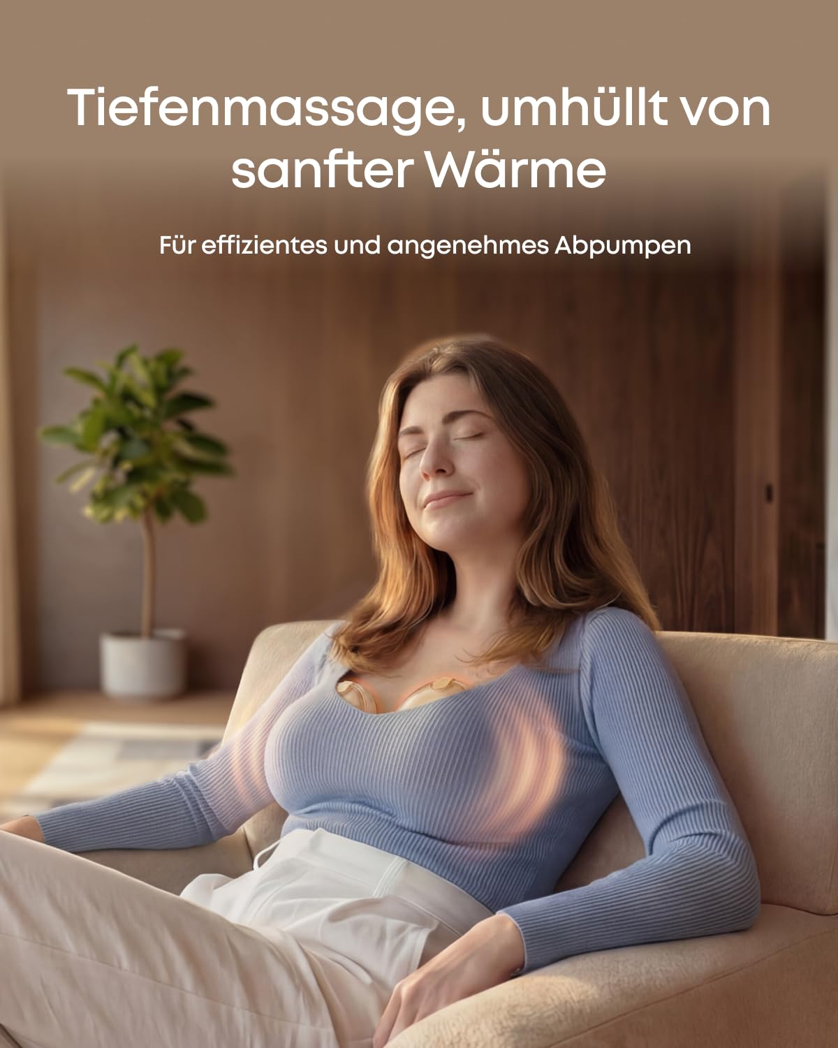 eufy Tragbare Milchpumpe S2 Pro, sanfte Wärmemassage mit HeatFlow™ 2.0 & VibraPump™, Brustwarzen-Licht, App-Steuerung, Füllstandsalarm, kabelloses Ladecase, 7 Tage Akkulaufzeit, freihändiges Abpumpen