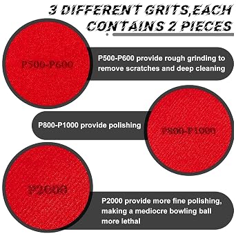 Bowling Sanding Pads Kit Sandpaper Buffing Maintenance Accessories