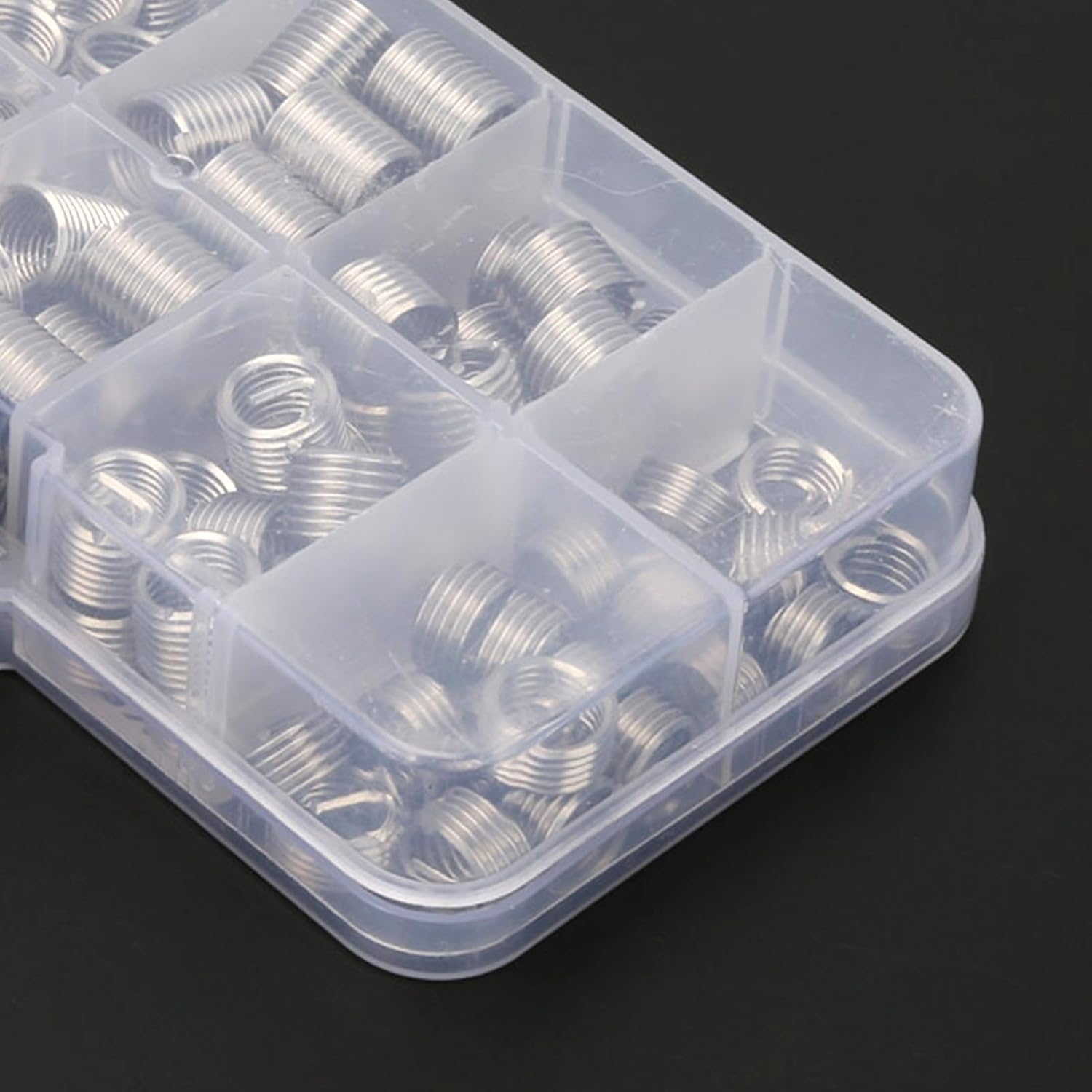 M8x1.25 Helicoil Kit 80Pcs 5 Sizes, Helicoil M8x1.25 304 Stainless Steel Spiral Threaded Inserts Thread Insertion Kit, Thread Insertion Kit for Aluminum Magnesium Repair