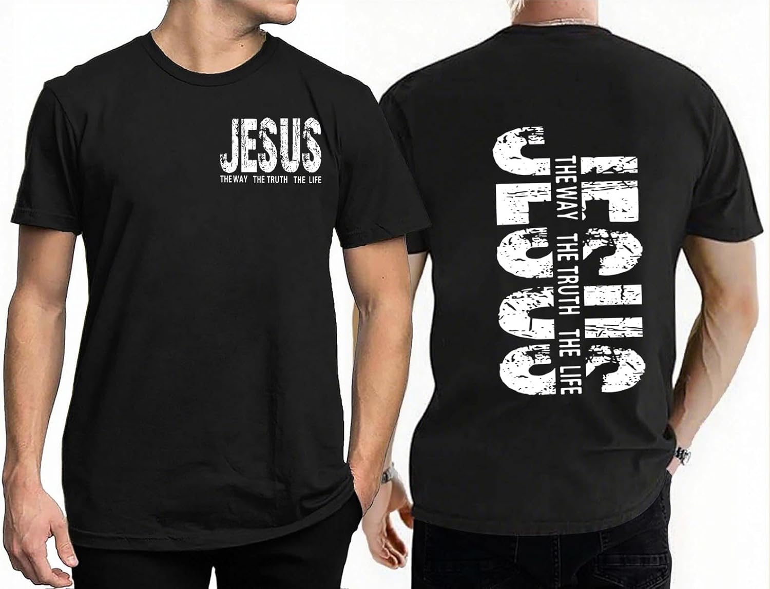 Christian Shirts for Men Faith Jesus Religious Vintage Graphic Tshirts Funny Bible Verse Gifts Top