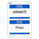 Avery® Customizable Name Tags, Hello My Name is, White, Blue Border, Removable Adhesive, Laser/Inkjet Printable, 100 Total (5141) – view 5