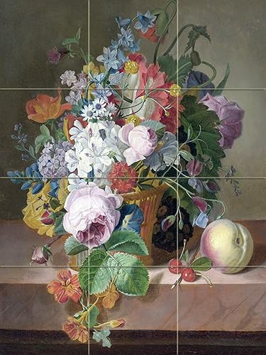 Still Life of Flowers in A Basket by French School