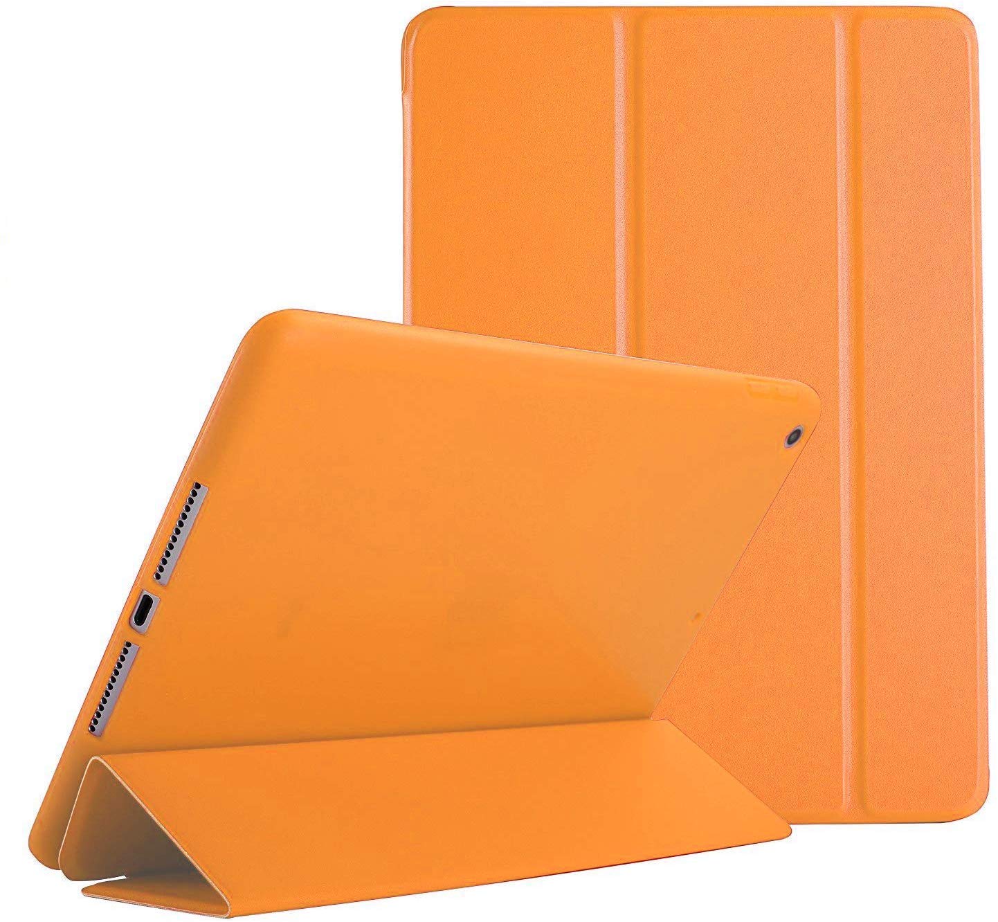 DuraSafe Cases iPad PRO 11 Inch 1st [ PRO 11 2018 1 Gen ] A1980 A1934 A2013 A1979 MTXN2HN/A MTXP2HN/A MTXR2HN/A Smart Trifold Lightweight Soft Silicone TPU Back Case - Orange