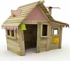 Casetta Per Bambini Wickey Tipi - Legno Impregnato, Rosa Pastello, Con Telone
