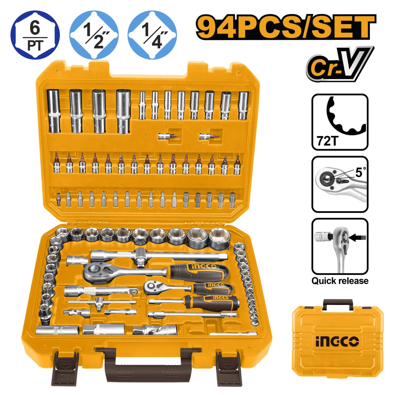 Ingco - Caja Herramientas Manuales Hkts42941