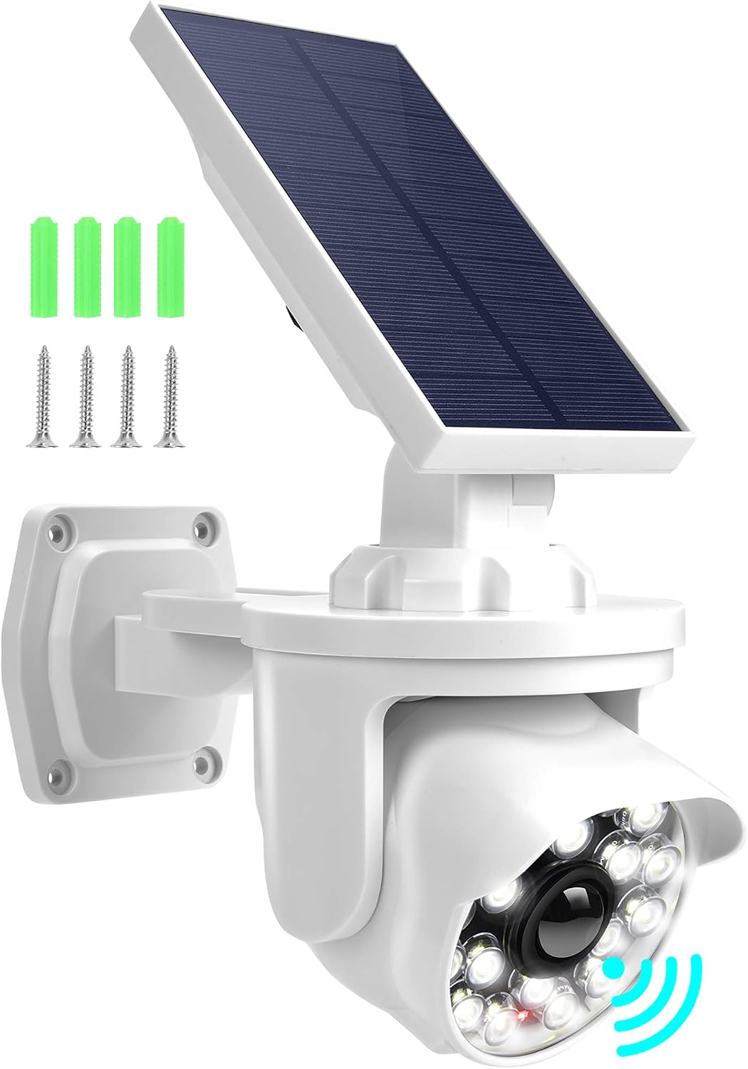 JACKYLED Solar Motion Sensor Light Outdoor, 1800lm Bright Solar Security Flood Light 18LEDs with Larger Battery Capacity, Waterproof Spotlight Light for Camp Backyard Garden Patio Porch Garage Pathway