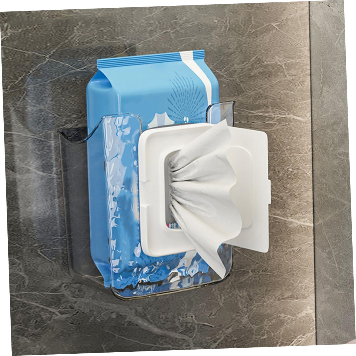 PRETYZOOM 10pcs Space-Saving Wall Mount Tissue Box Cover Multi-Functional Storage for Tissues Wet Wipes More