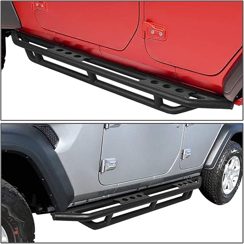 Miniatura 6 de DNA Motoring 4X4-T146 Par de Tubos de Acero Pesado de Tubería de Acero Deslizador Deslizador Nerf Step Bar Reemplazo