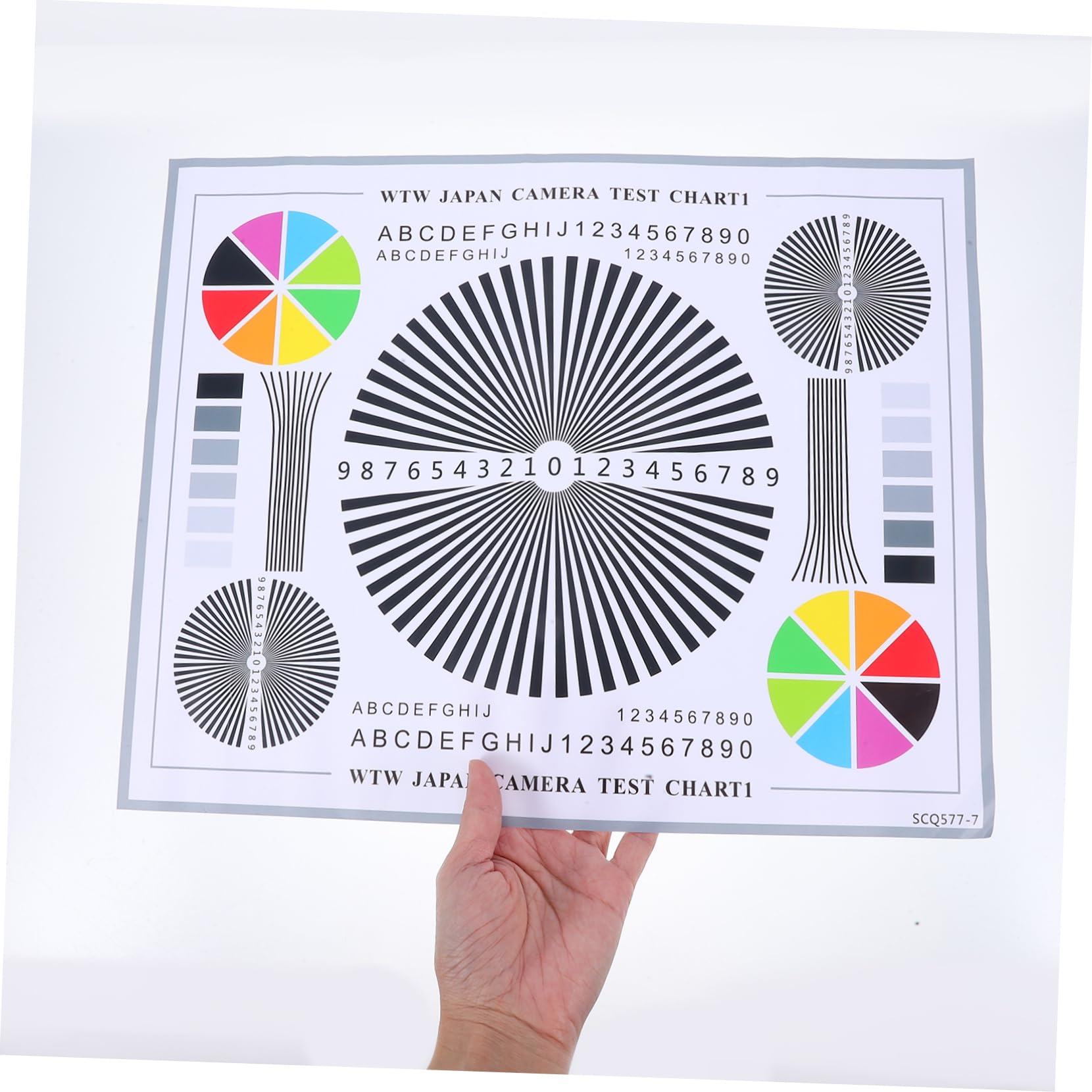 Tofficu Outil D'étalonnage Mise au Point CCTV pour Caméra Réseau Carte de Chromatographie en Papier Solide et Image Claire pour Usage Intérieur et Extérieur