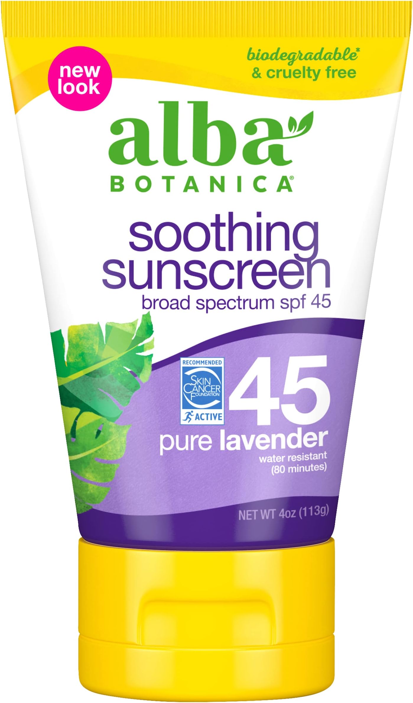 Alba Botanica Soothing Lavender SPF 45 Sunscreen