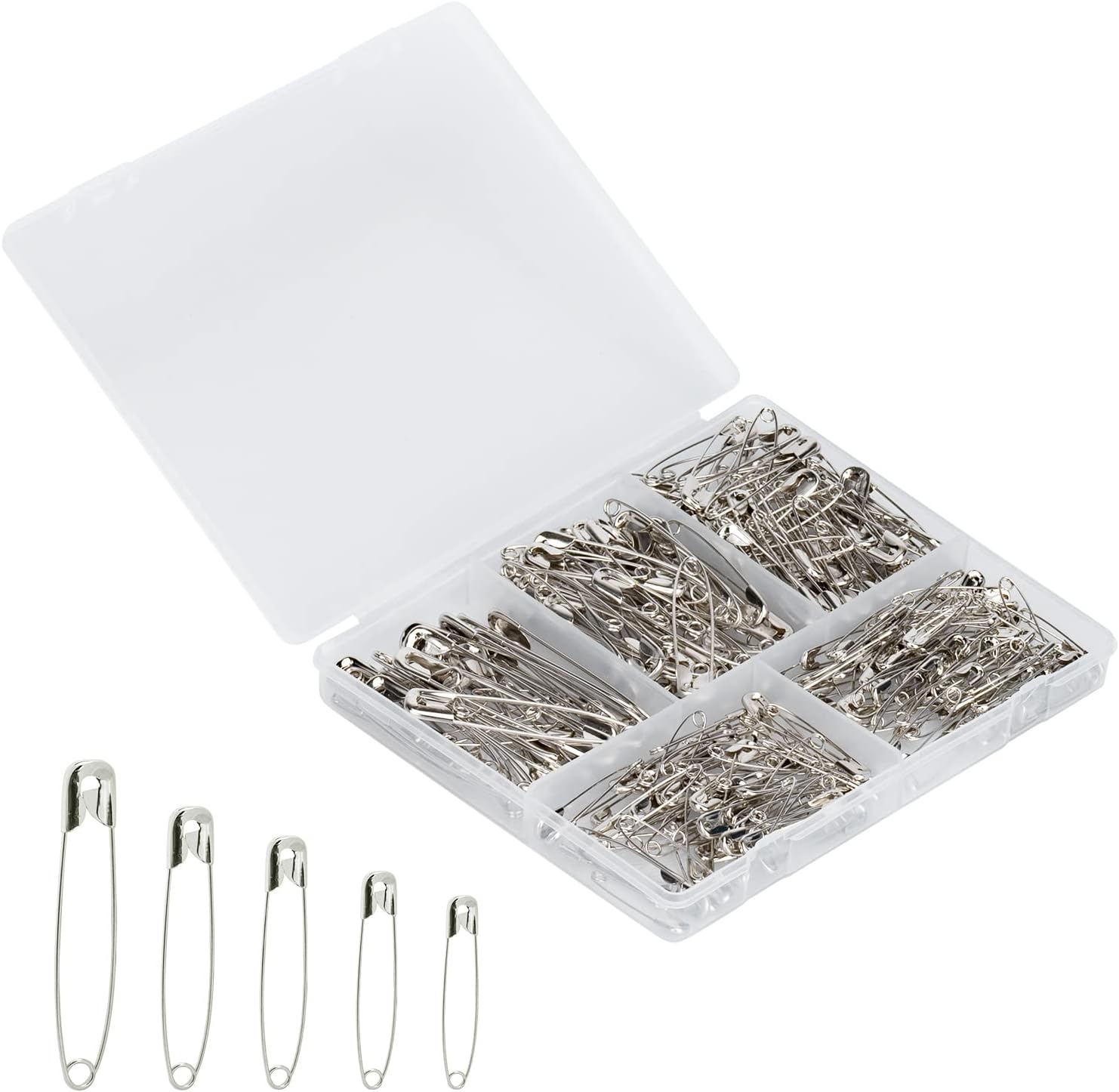 SUSNUAN Safety Pins, Safety Pins for Clothes, Rust Proof Nickel Plated
