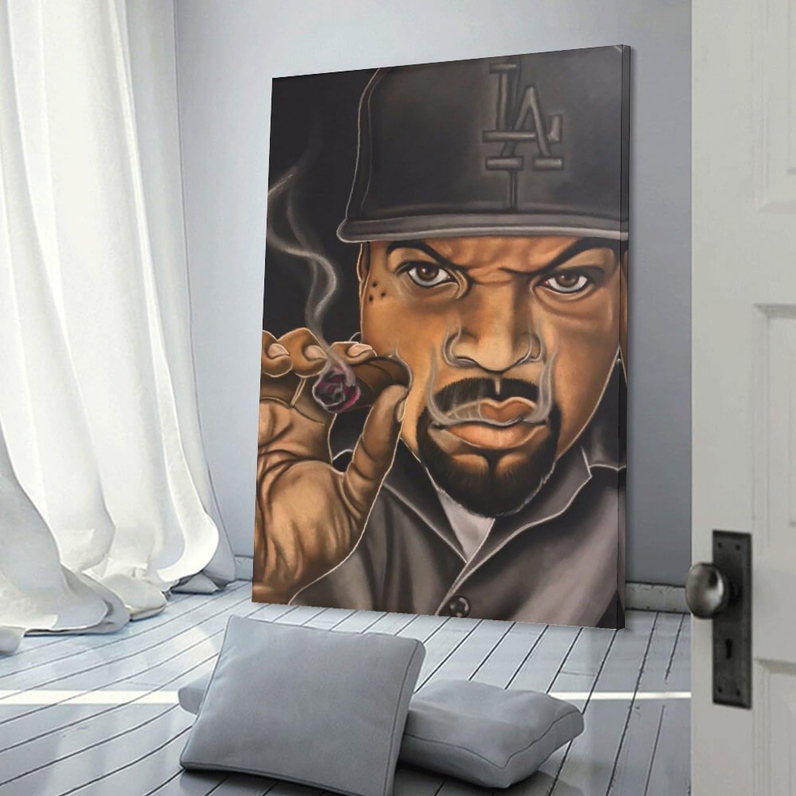 Poster artistico su tela, motivo: cantante rap hip hop, tutte le stelle, decorazione artistica da parete, poster decorativi moderni per la casa, 40 x 60 cm