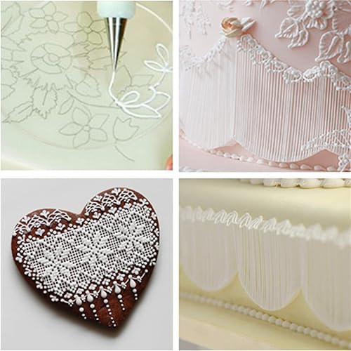 Miniatura 5 de Juego de 5 puntas de tubería de acero inoxidable, juego de boquillas de tubería, juego de tuberías de decoración, herramienta de pastelería para