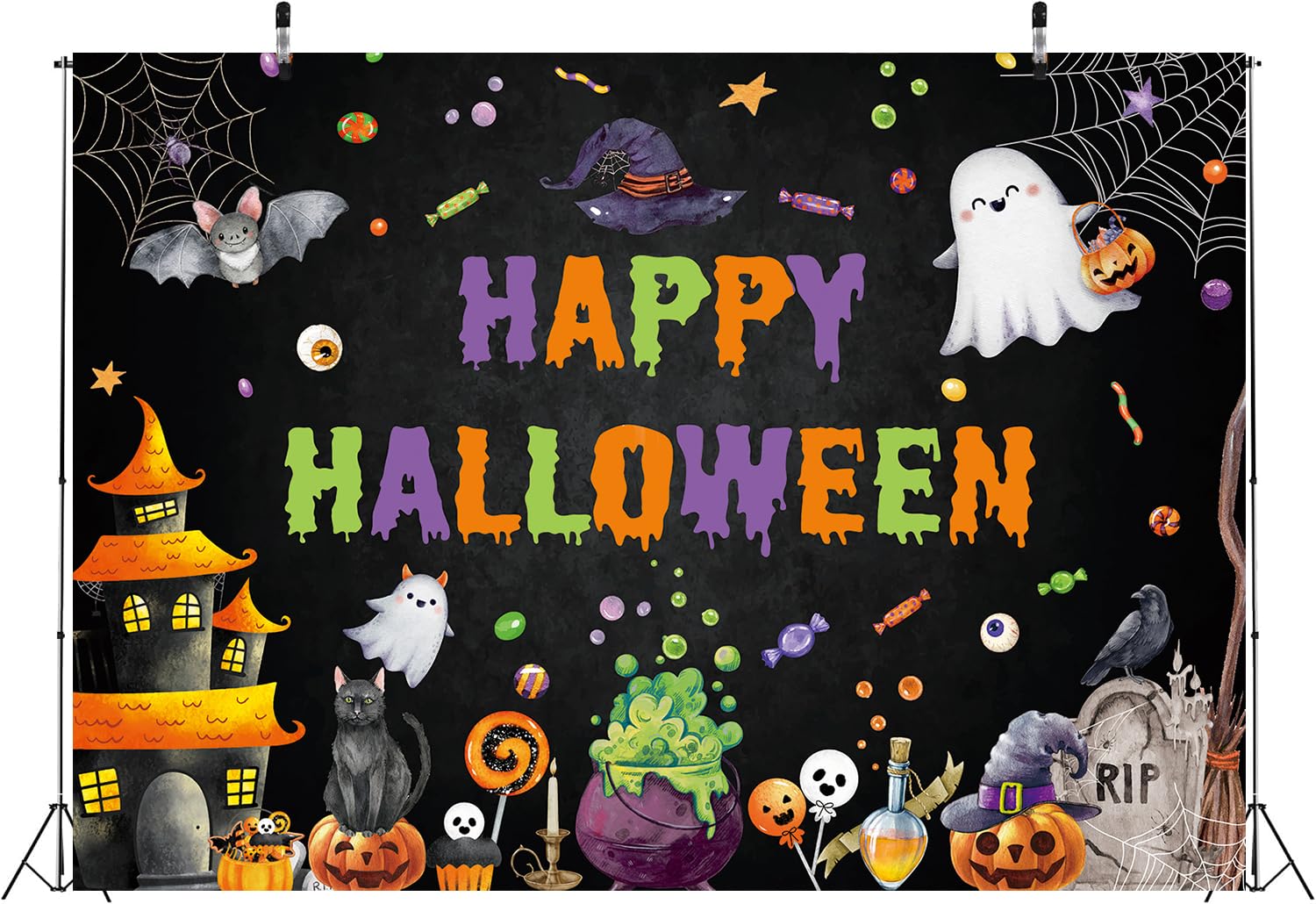 Happy Halloween-Hintergrund: Gruselige Geister-Party-Deko Für Tolle Fotos