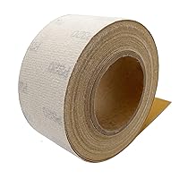 Vista 5 de Rollo de papel de lija de grano 320 con gancho y bucle, 2-3/4" x 20 yardas de óxido de aluminio con respaldo de gancho y bucle, paño de esmeril
