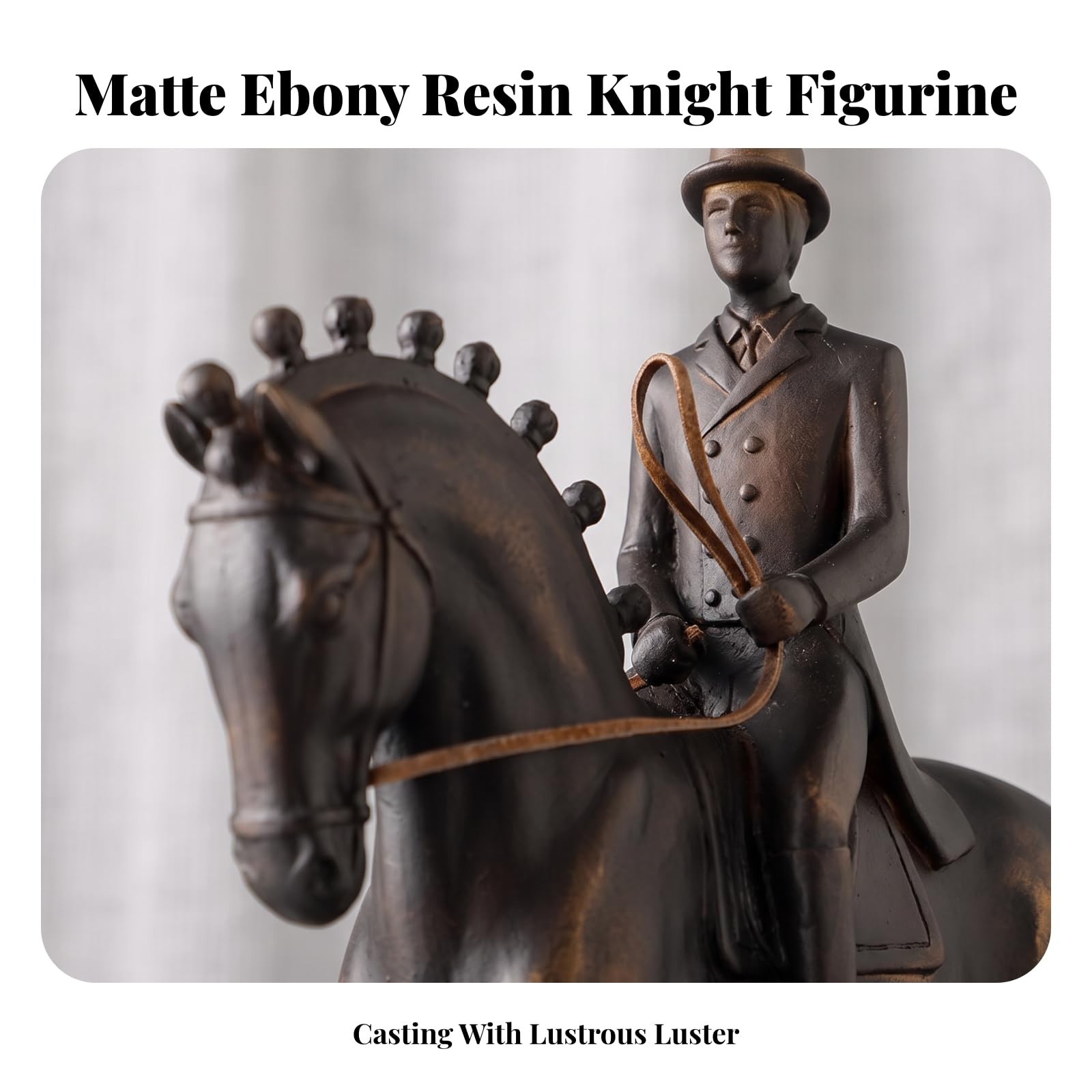 Statua di Ornato | Finitura Bronzo Antico, Statuetta di e, Vintage, per Ingresso, Dei Cavalli,