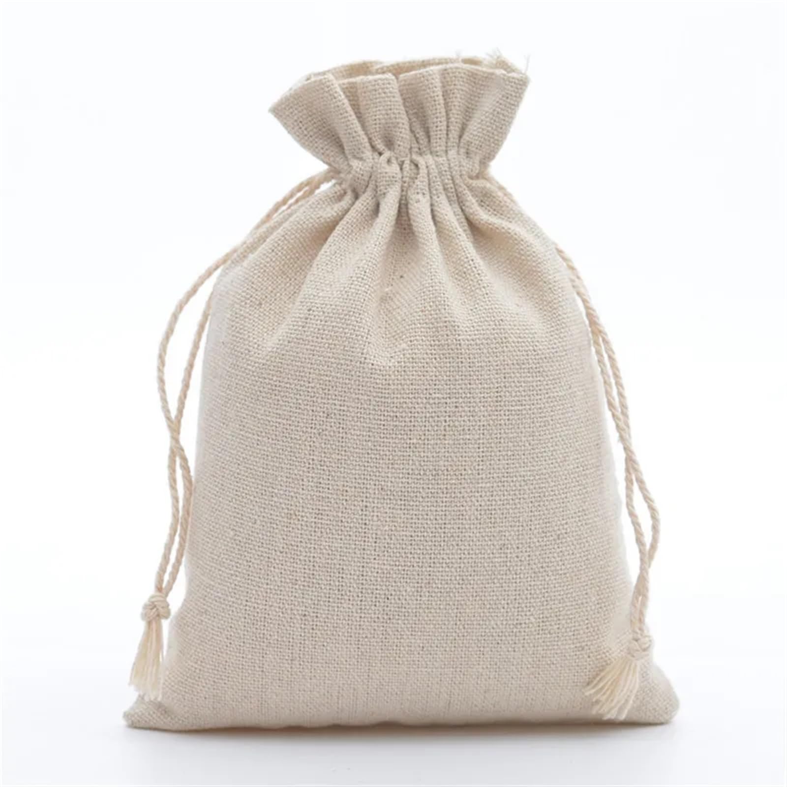 Sacs Cadeaux réutilisables à Cordon en Coton, Multi-Tailles, 10/50 pièces, Sacs d'emballage de Bijoux, décoration de fête de Mariage, Sac à Cordon, Pochette Cadeau(10X12CM_50PCS)