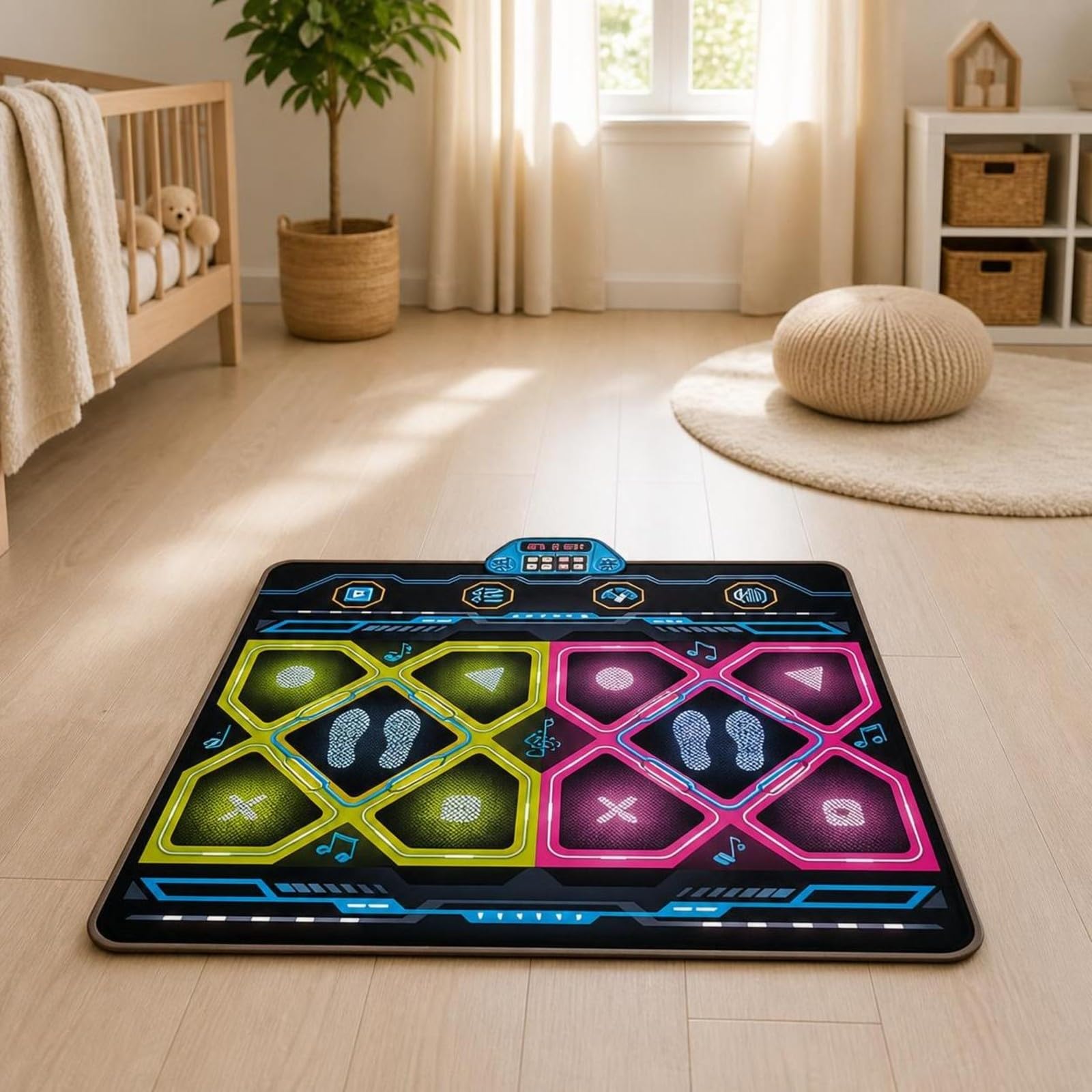 Tappeto da Ballo Elettronico Interattivo | Resistente, Antiscivolo, Tappeto Gioco Ritmico, per Cameretta