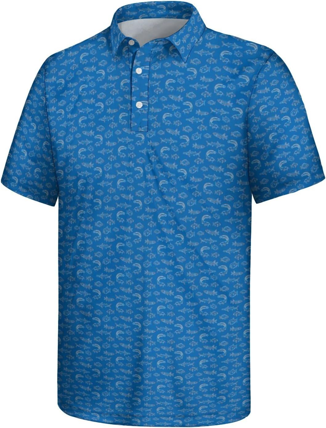 Funny Men's Golf Shirts Short Sleeve Moisture Wicking Performance Print Patterns Casual Collared Golf Polo Shirt for Men
