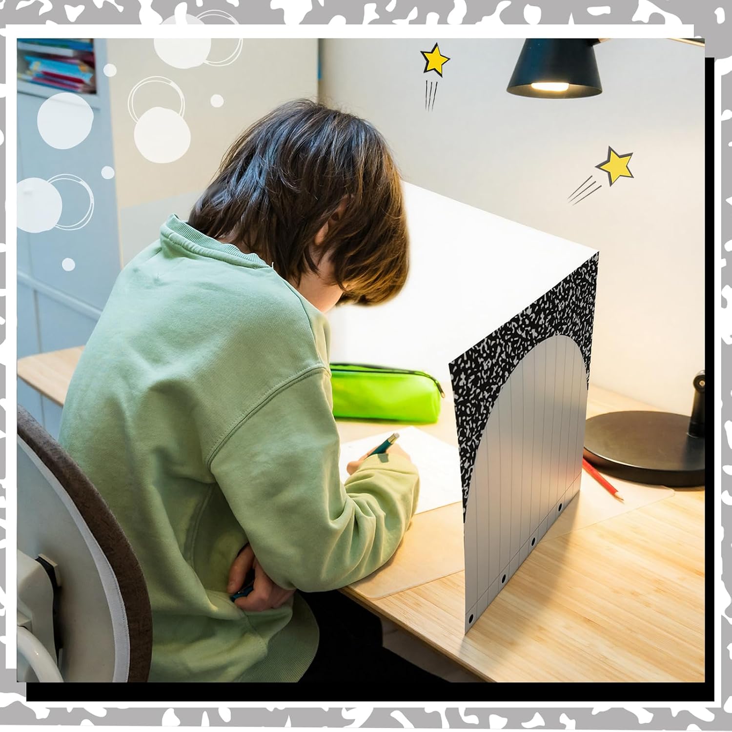 AmazingSpark 24pcs Desk Divider Privacy Folder Testing for Student, Novelty