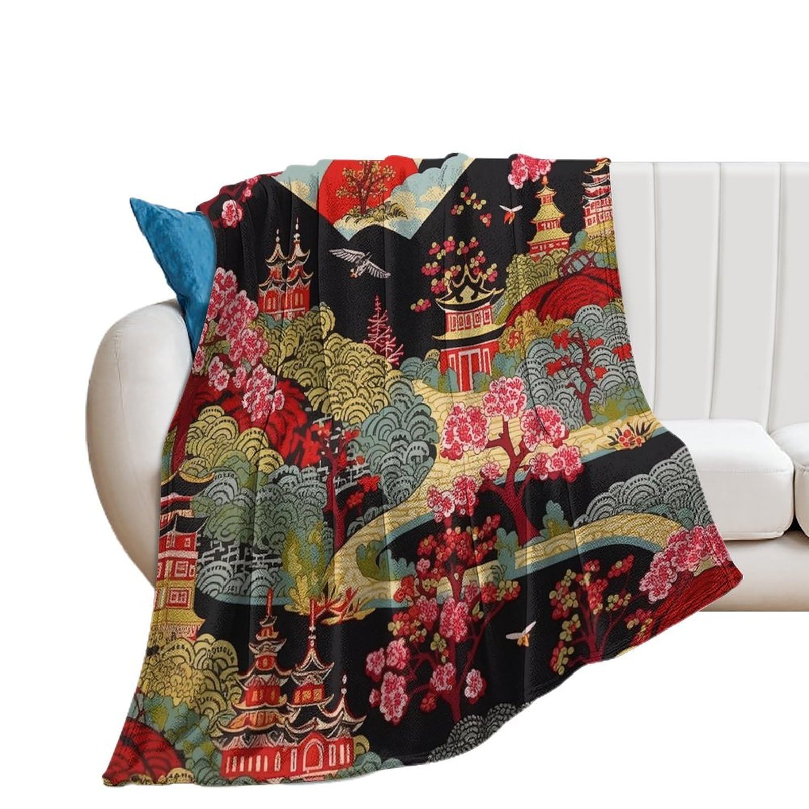 Couverture polaire en flanelle douce pour les voyages en voiture et canapé