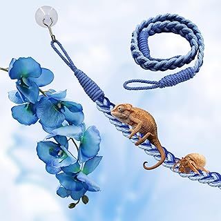 23.6 Inches Hermit Crab Climbing Toys, Bendable Hermit Crab Supplies, Reptile Vines Toys, Reptile Tank Terrarium Accessories, Jungle Climber Long Vines Habitat Decor for Lizards Geckos Snakes